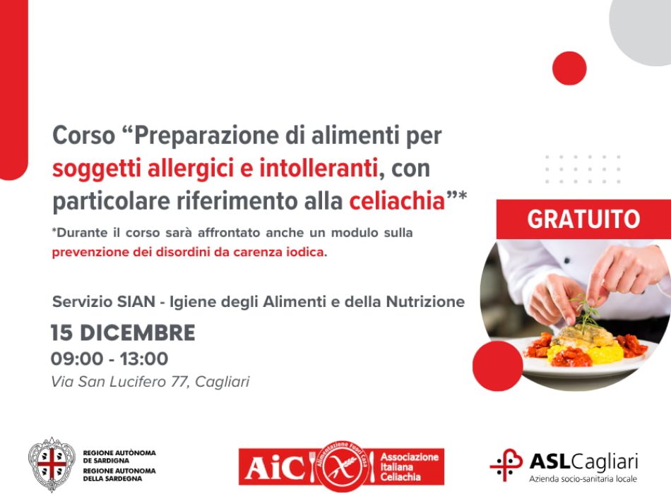 Preparazione di alimenti per soggetti allergici e/o con intolleranze, con particolare riferimento alla celiachia, e prevenzione dei disordini da carenza iodica